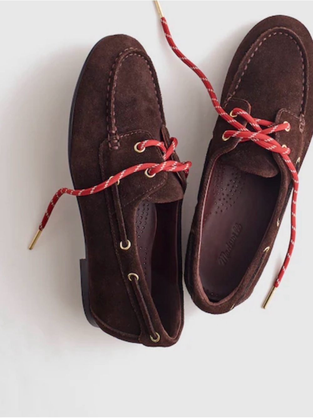 Madewell Jamie Boat Shoe Dark Carob Brown Suede Leather Slip-On Sz. 9.5 $168